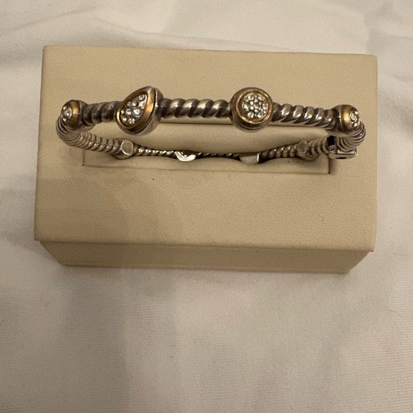 Brighton Silver and Gold Bracelet with Crystal Accents - Picture 1 of 1